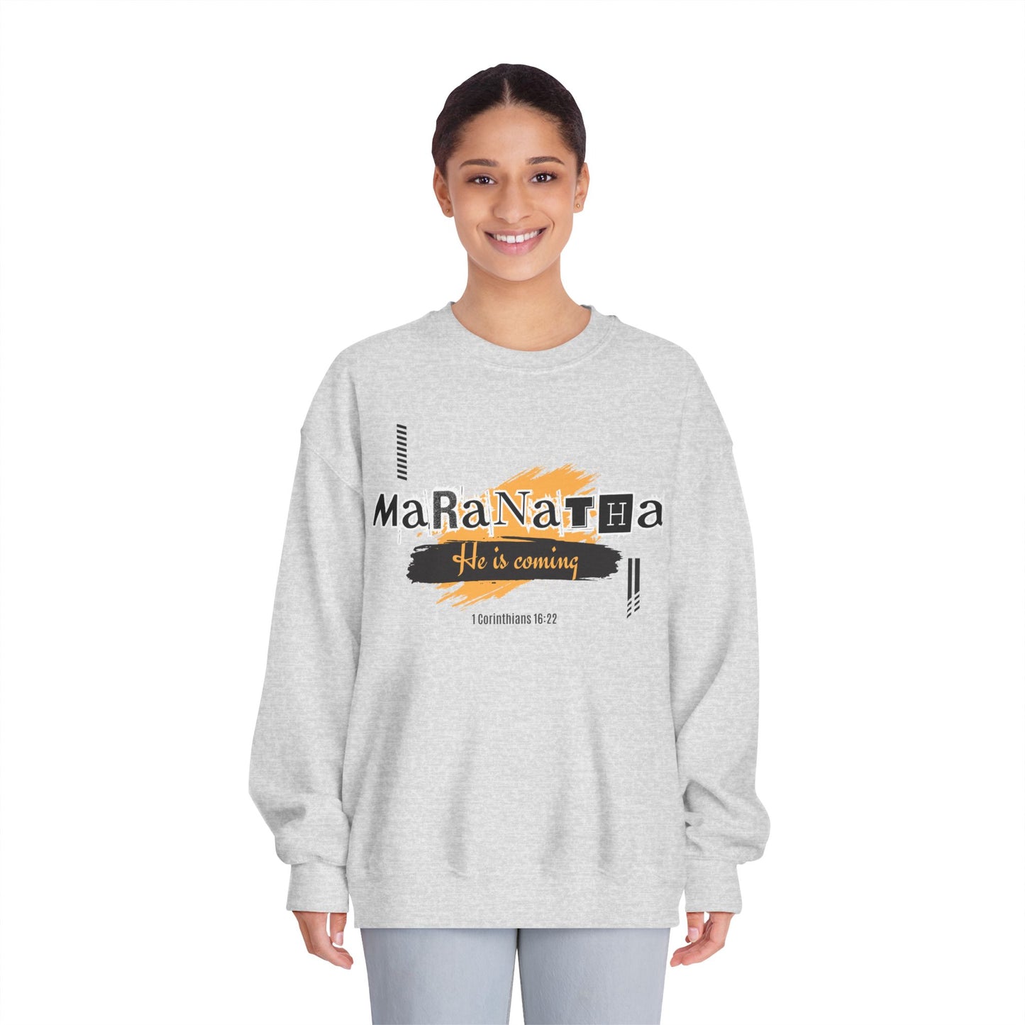 maranatha- he is coming | Unisex DryBlend® Crewneck Sweatshirt