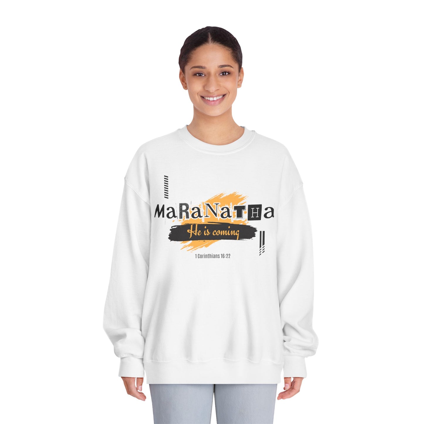 maranatha- he is coming | Unisex DryBlend® Crewneck Sweatshirt