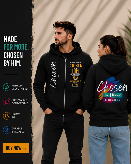 Chosen For A Purpose Unisex Heavy Blend Zip Hoodie